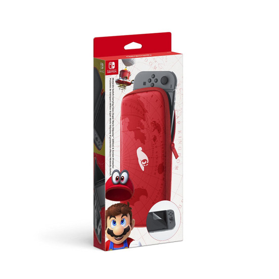 Nintendo Switch Carry Case Plus Screen Protector Accessory Set - Super Mario Odyssey | Switch
