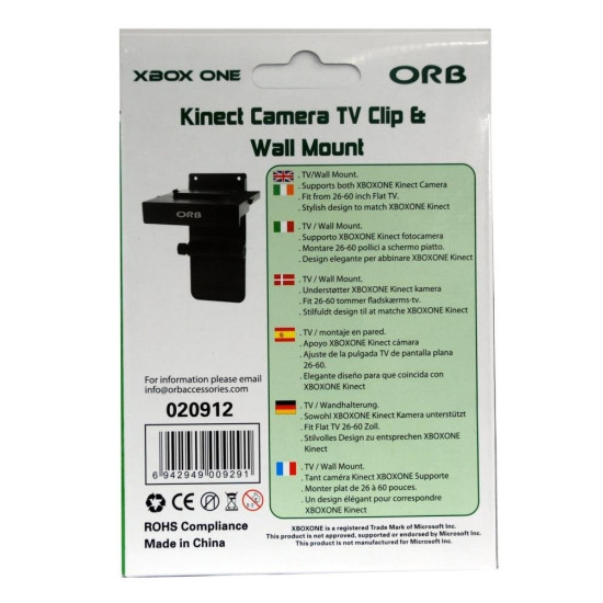 ORB Kinect Camera TV Clip and Wall Mount | XB1