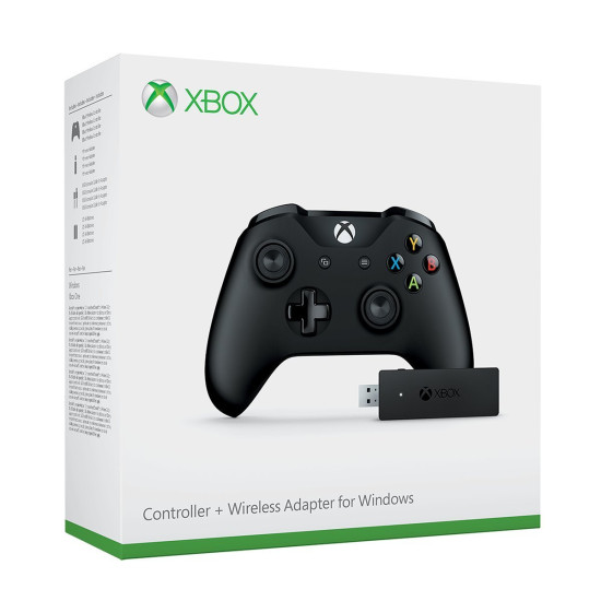 Microsoft Xbox One Wireless Controller + Wireless Adapter for Windows 10 | XB1/PC