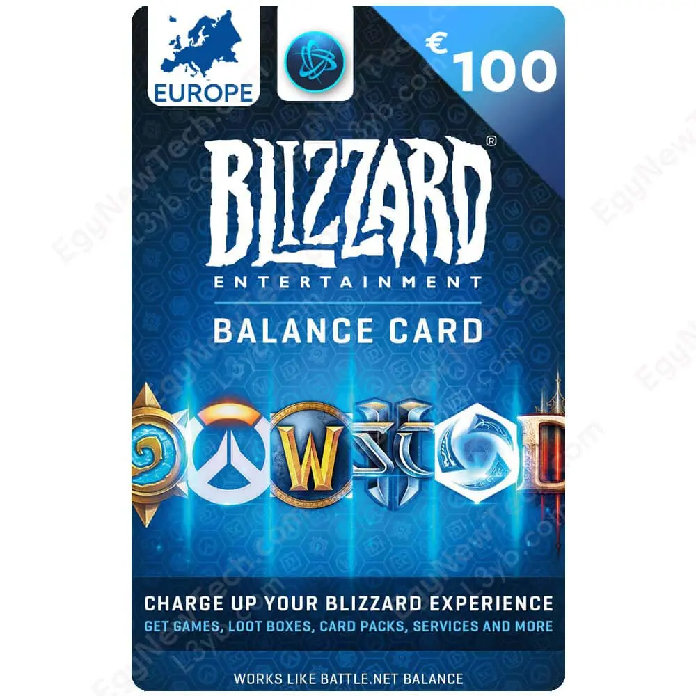 100 Blizzard Europe Gift Card Battle net Digital Code
