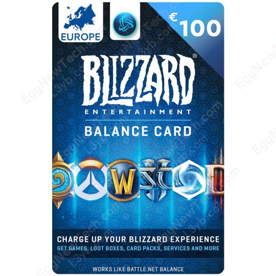 Blizzard Gift Card €100 Europe - Battle.net Digital Code front cover