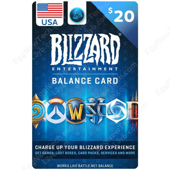 $20 Blizzard USA Gift Card - Battle.net Digital Code