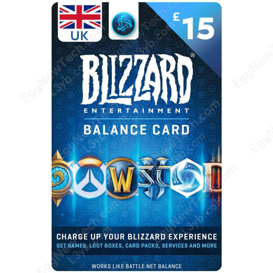 £15 Blizzard UK Gift Card - Battle.net Digital Code