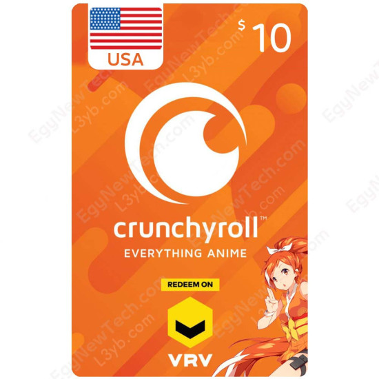 $10 USA Crunchyroll Gift Card - Digital Code