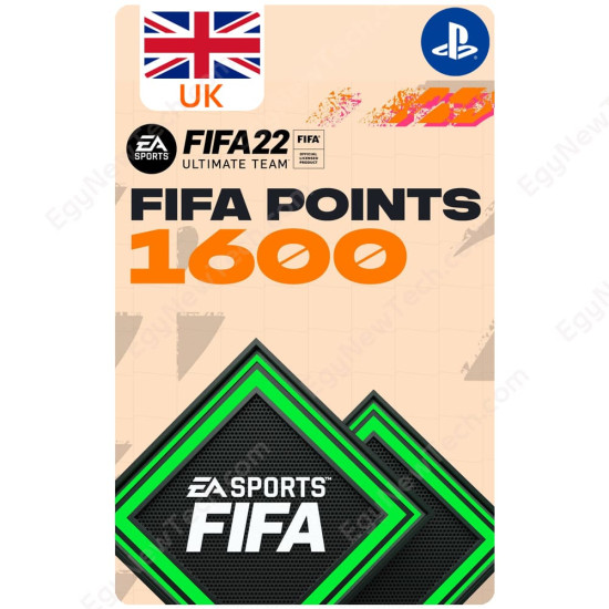FIFA 22 Ultimate Team - 1600 UK FUT Points - PlayStation - Digital Code