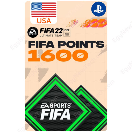 FIFA 22 Ultimate Team - 1600 USA FUT Points - PlayStation - Digital Code FIFA 22 Ultimate Team - 1600 USA FUT Points - PlayStation - Digital Code
