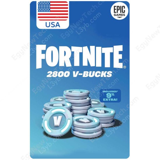 $30 USA Fortnite 2,800 V-Bucks - PC Epic Games - Digital Code