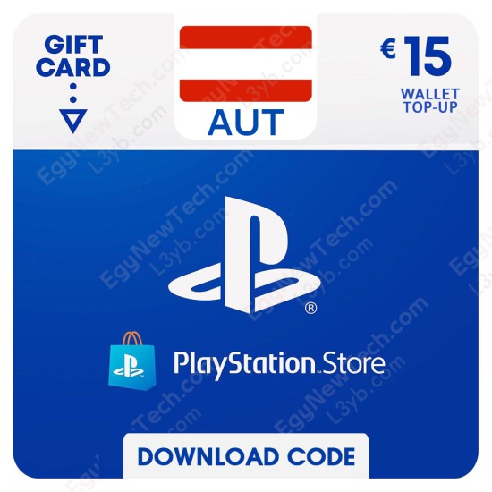 غلاف  بطاقه بلايستيشن ستور النمسا 15 يورو - كود رقمي فوري الرقمية