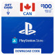 CDN$100 Canada PlayStation Store Gift Card - Digital Code