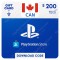 CDN$200 Canada PlayStation Store Gift Card - Digital Code
