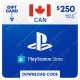 غلاف  بطاقه بلايستيشن ستور كندا 250 دولار - كود رقمي فوري الرقمية