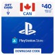 غلاف  بطاقه بلايستيشن ستور كندا 40 دولار - كود رقمي فوري الرقمية