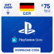 €75 Germany PlayStation Store Gift Card - Digital Code