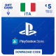 €5 Italy PlayStation Store Gift Card - Digital Code