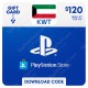 $120 Kuwait PlayStation Store Gift Card - Digital Code