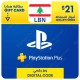 PlayStation Store Gift Card $21 Lebanon - Instant Digital Code front cover
