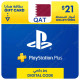 $21 Qatar PlayStation Plus Gift Card - Digital Code