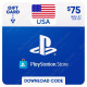 $75 USA PlayStation Store Gift Card - Digital Code