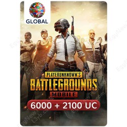 Pubg Mobile 6000 + 2100 UC Global - Instant Digital code