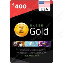 $400 USA Razer Gold - PC - Digital code $400 USA Razer Gold - PC - Digital code