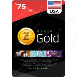 $75 USA Razer Gold - PC - Digital code