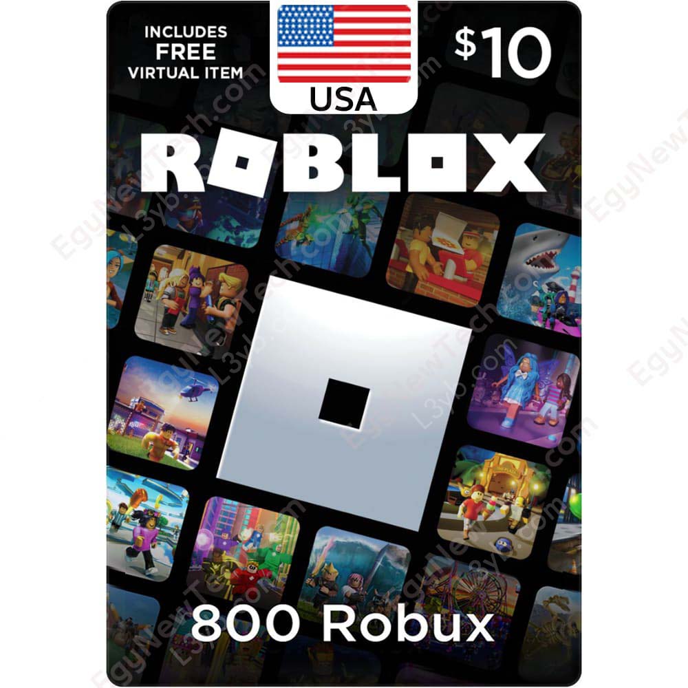 Microsoft $10 USA Roblox Gift Card - 800 Robux - Digital Code