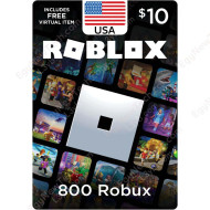 $10 USA Roblox Gift Card - 800 Robux - Digital Code