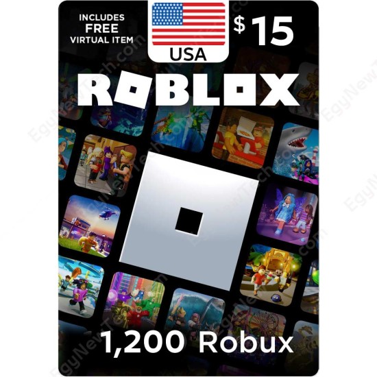 $15 USA Roblox Gift Card - 1200 Robux - Digital Code