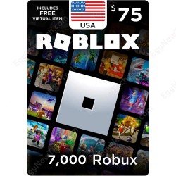 $75 USA Roblox Gift Card - 7000 Robux - Digital Code