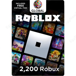 ٢٢٠٠ روبوكس  كارت روبلوكس - جلوبال - كود رقمي  ٢٢٠٠ روبوكس  كارت روبلوكس - جلوبال - كود رقمي