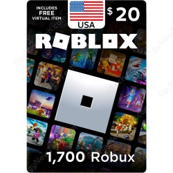 Roblox $20 USA - 1700 Robux - Instant Digital Code