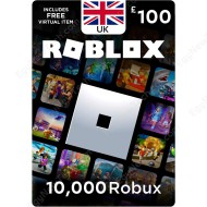 ١٠٠ جنية استرليني كارت روبلوكس - 10000 روبوكس - ستور بريطاني - كود رقمي 