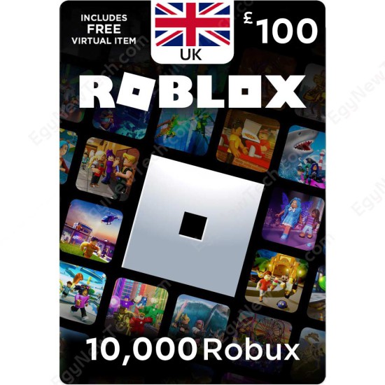 ١٠٠ جنية استرليني كارت روبلوكس - 10000 روبوكس - ستور بريطاني - كود رقمي