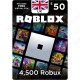 ٥٠ جنية استرليني كارت روبلوكس - 4500 روبوكس - ستور بريطاني - كود رقمي ٥٠ جنية استرليني كارت روبلوكس - 4500 روبوكس - ستور بريطاني - كود رقمي