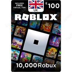بطاقة روبلوكس ستور بريطاني 100 استرليني - 10000 روبوكس - كود رقمي فوري