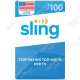 $100 USA Sling TV - Gift Card - Digital Code