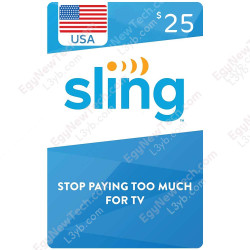 $25 USA Sling TV - Gift Card - Digital Code