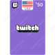 $50 USA Twitch - Digital Code