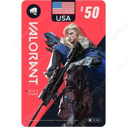 $50 USA VALORANT Gift Card - PC - Digital Code