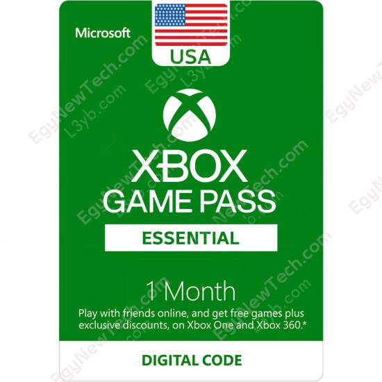 1 Month USA Xbox Game Pass Essential Membership - Digital Code 1 Month USA Xbox Game Pass Essential Membership - Digital Code