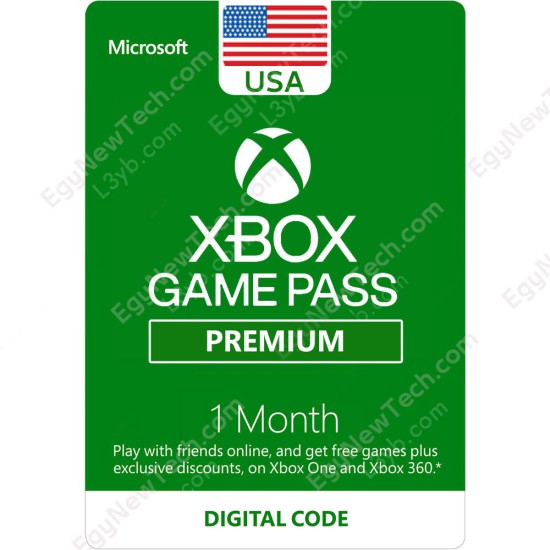 Xbox Game Pass Premium 1 Month USA - New Xbox accounts ONLY - Instant Digital Code front cover