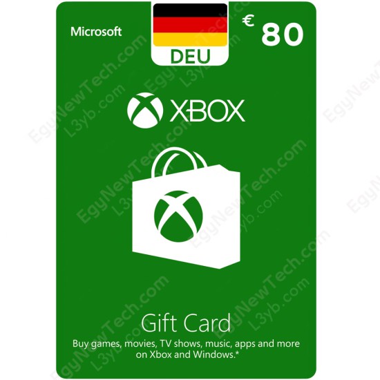 Xbox Gift Card €80 DEU - Instant Digital Code front cover