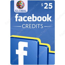 $25 Worldwide Facebook Gift Card - For Games - Digital Code