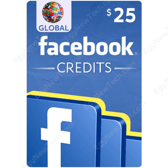 $25 Worldwide Facebook Gift Card - For Games - Digital Code