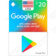 $20 USA Google Play Gift Card - Digital Code