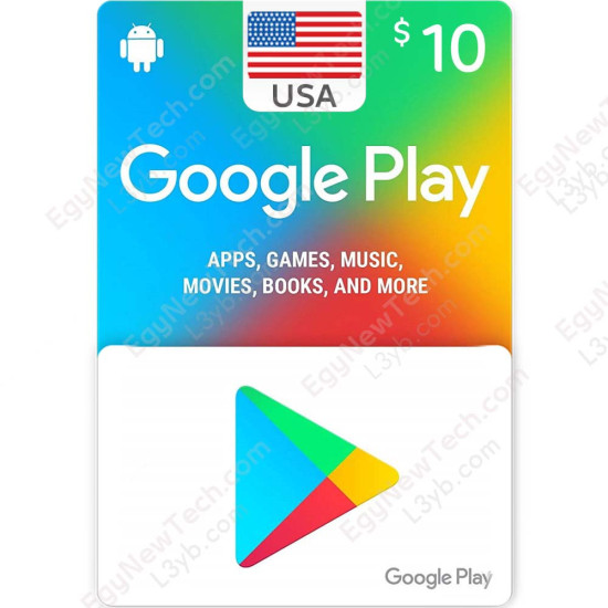$10 USA Google Play Gift Card - Digital Code