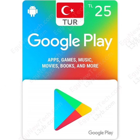 TL25 Turkey Google Play Gift Card - Digital Code