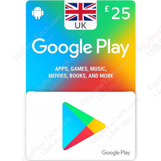 25 £ UK Google Play Gift Card - Digital Code