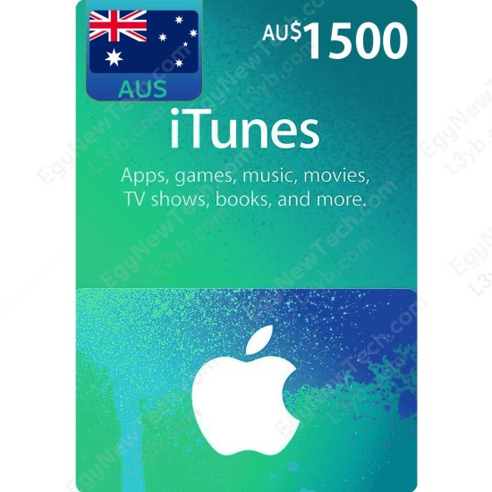 $1500 AUS iTunes Gift Card - Digital Code