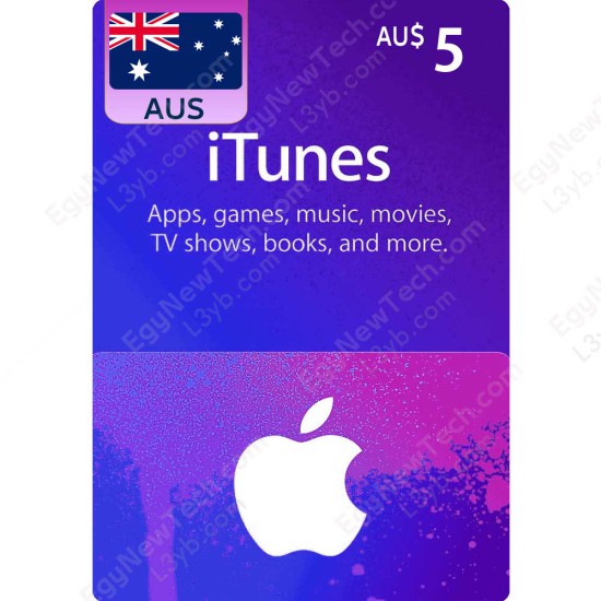 iTunes Gift Card $5 AUS - Instant Digital Code front cover